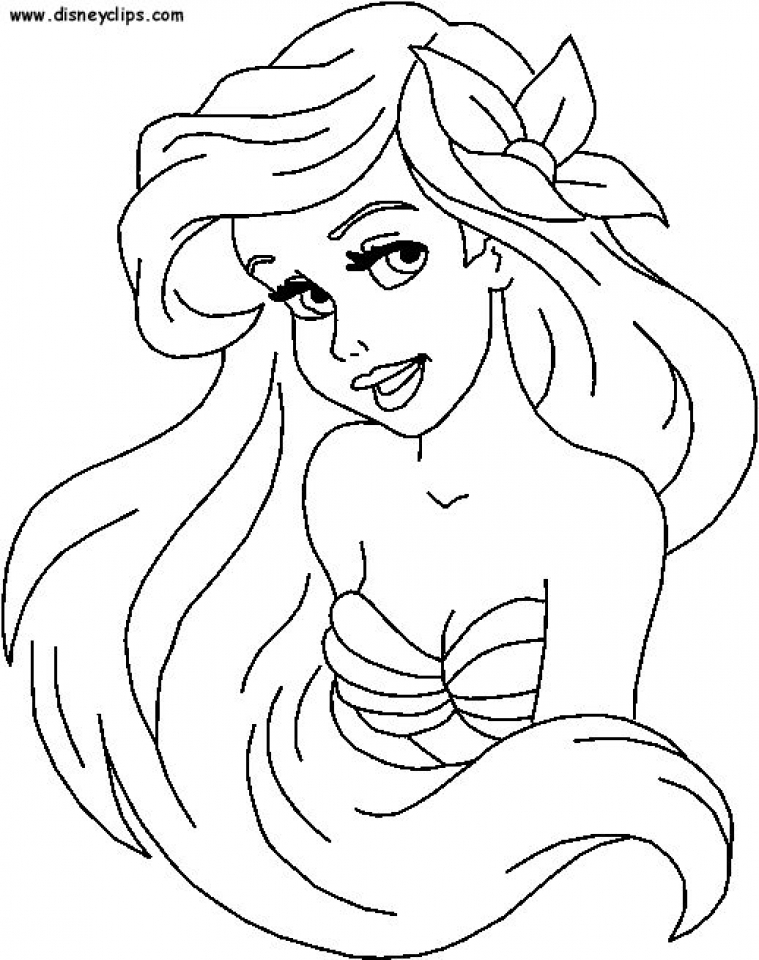 Ariel The Little Mermaid Coloring Pages 27