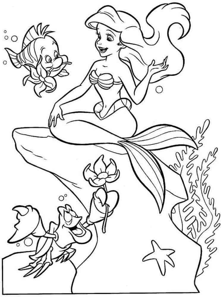 Ariel The Little Mermaid Coloring Pages 39