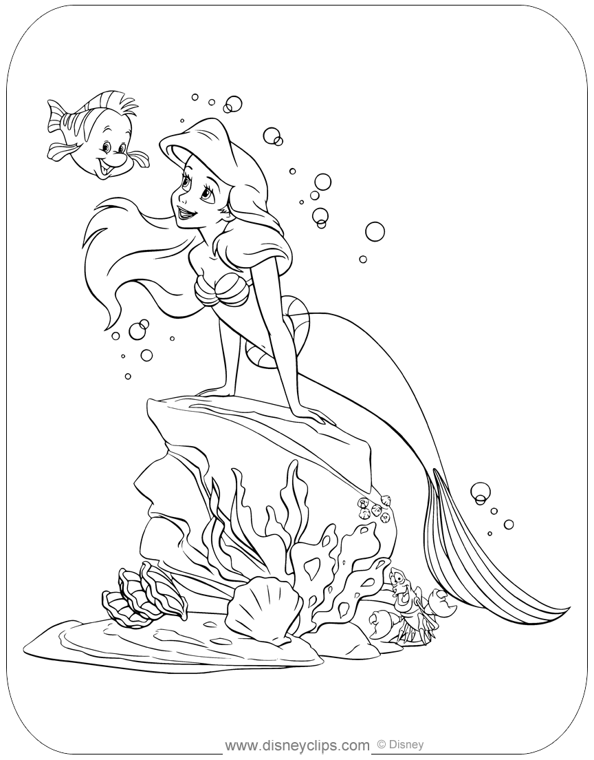 Ariel The Little Mermaid Coloring Pages 42