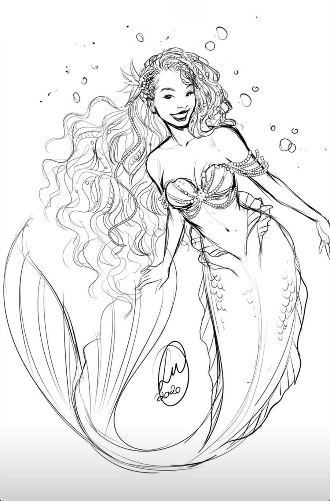 Ariel The Little Mermaid Coloring Pages 43