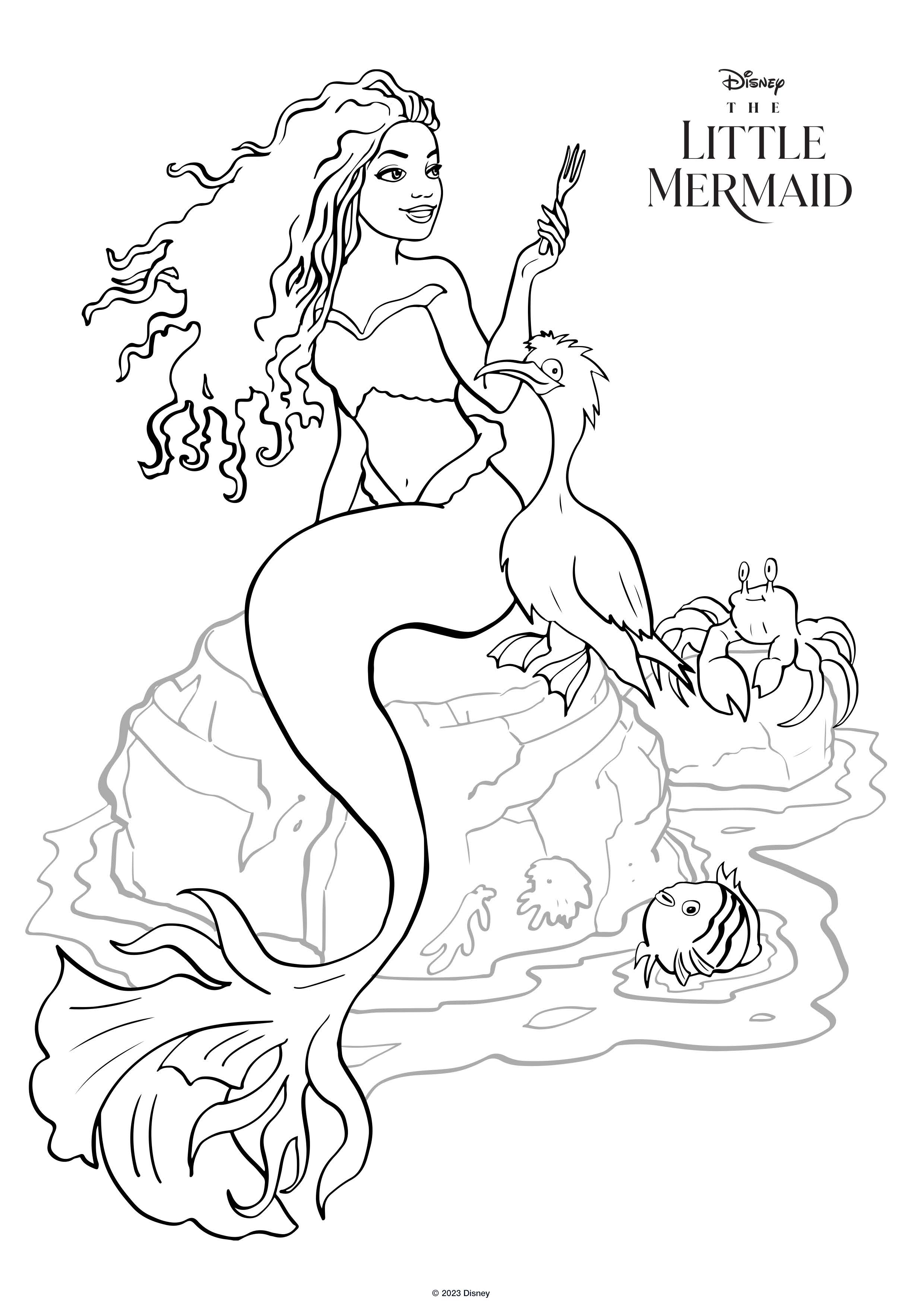 Ariel The Little Mermaid Coloring Pages 44