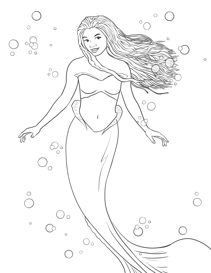 Ariel The Little Mermaid Coloring Pages 46