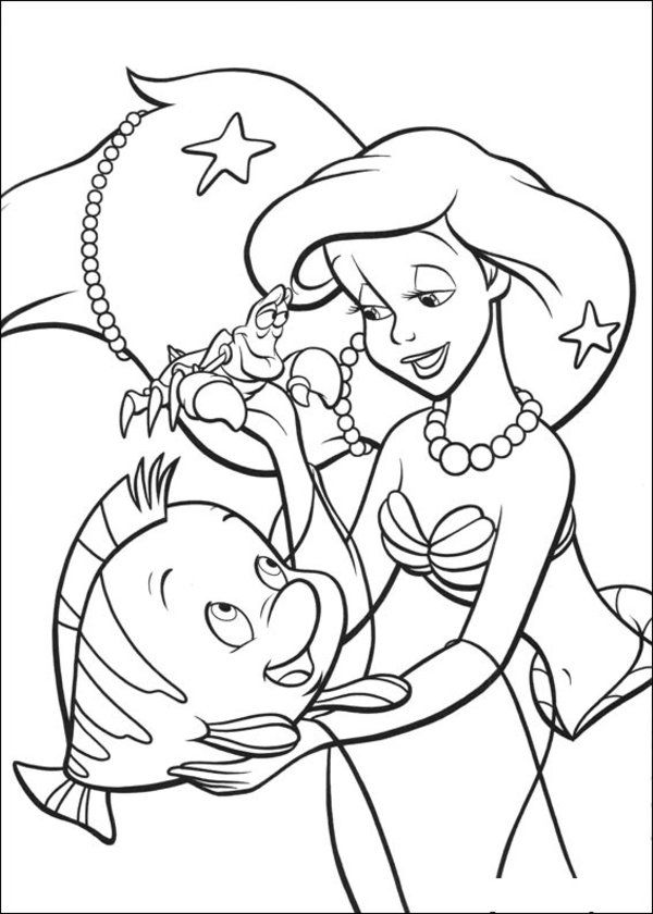 Ariel The Little Mermaid Coloring Pages 49