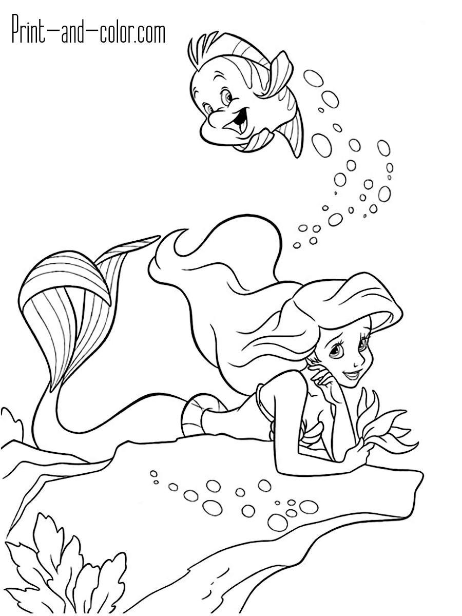 Ariel The Little Mermaid Coloring Pages 51