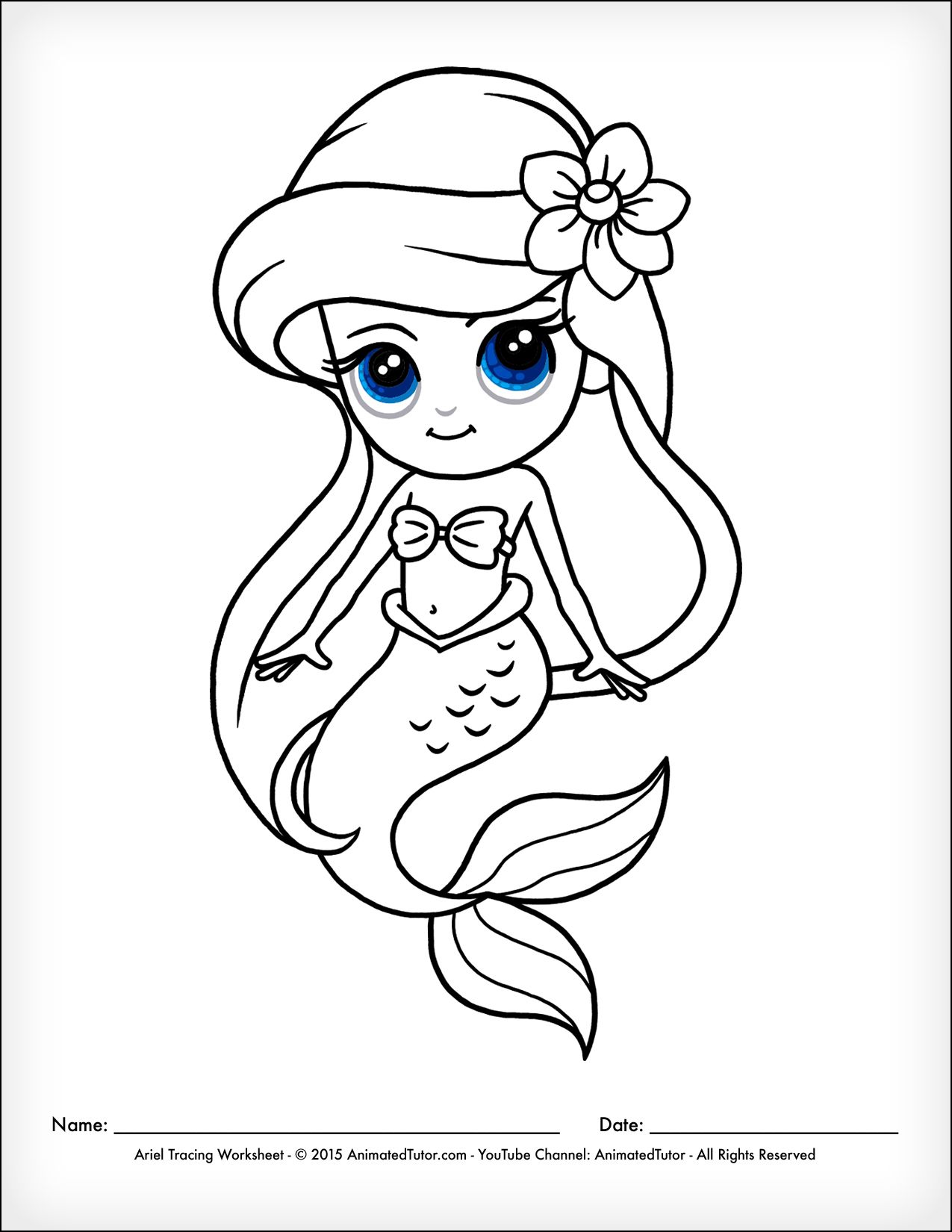 Ariel The Little Mermaid Coloring Pages 52