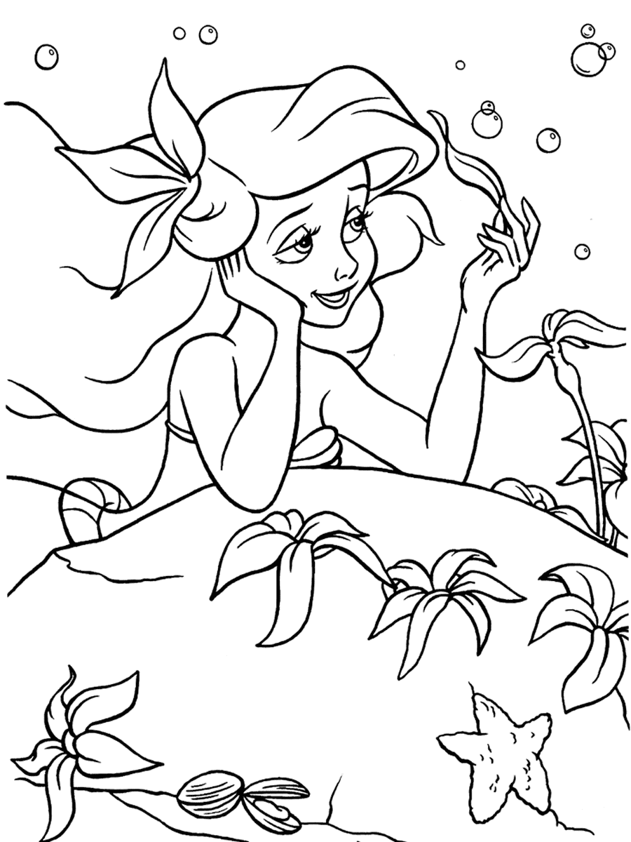 Ariel The Little Mermaid Coloring Pages 54