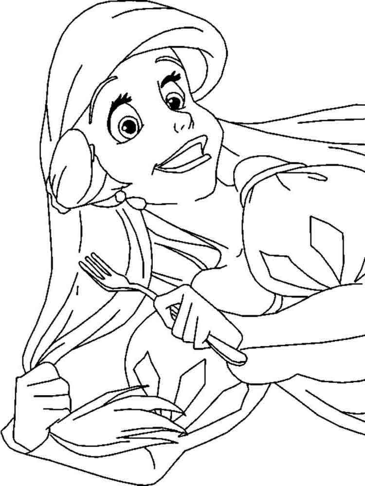 Ariel The Little Mermaid Coloring Pages 6