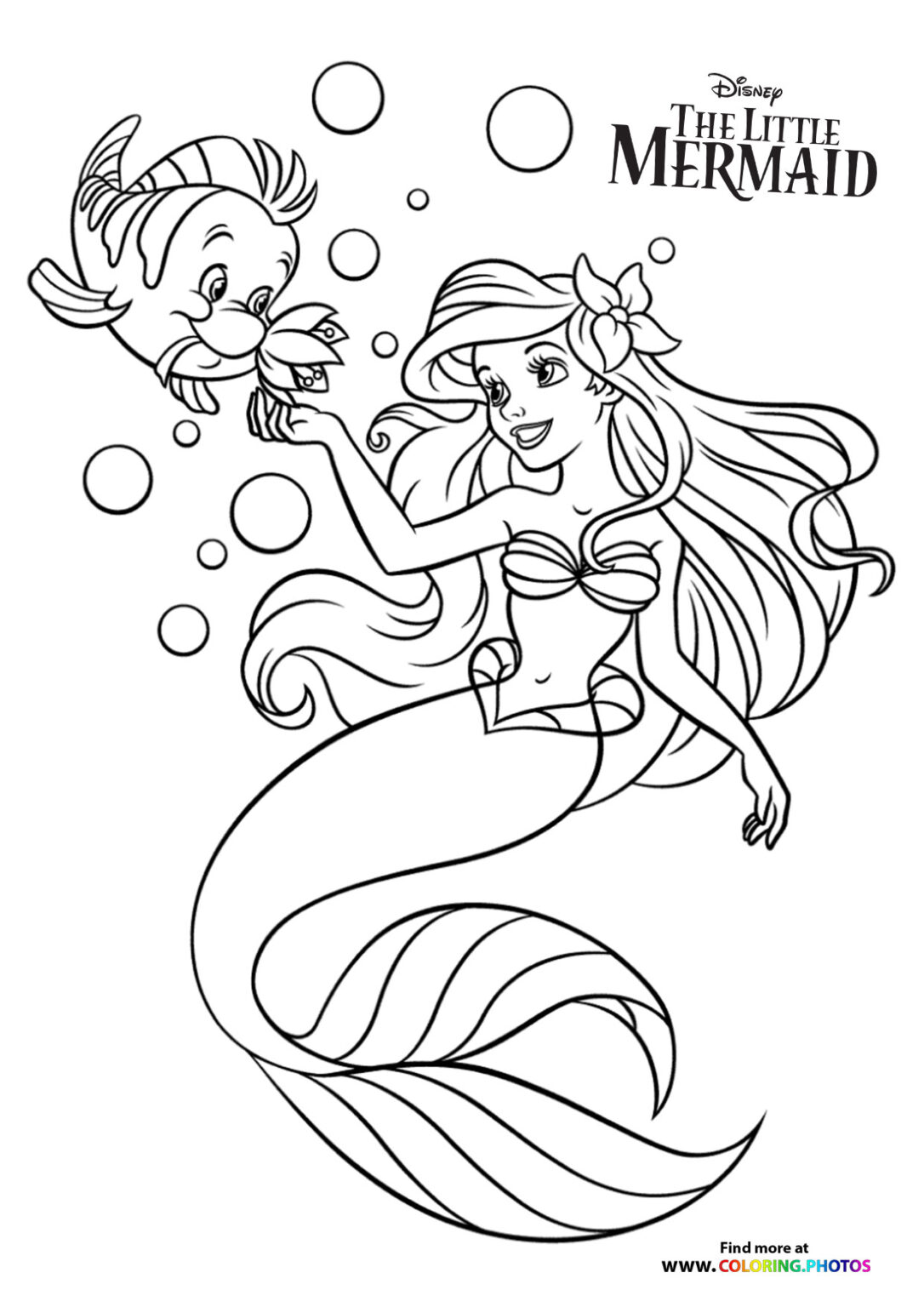 Ariel The Little Mermaid Coloring Pages 60