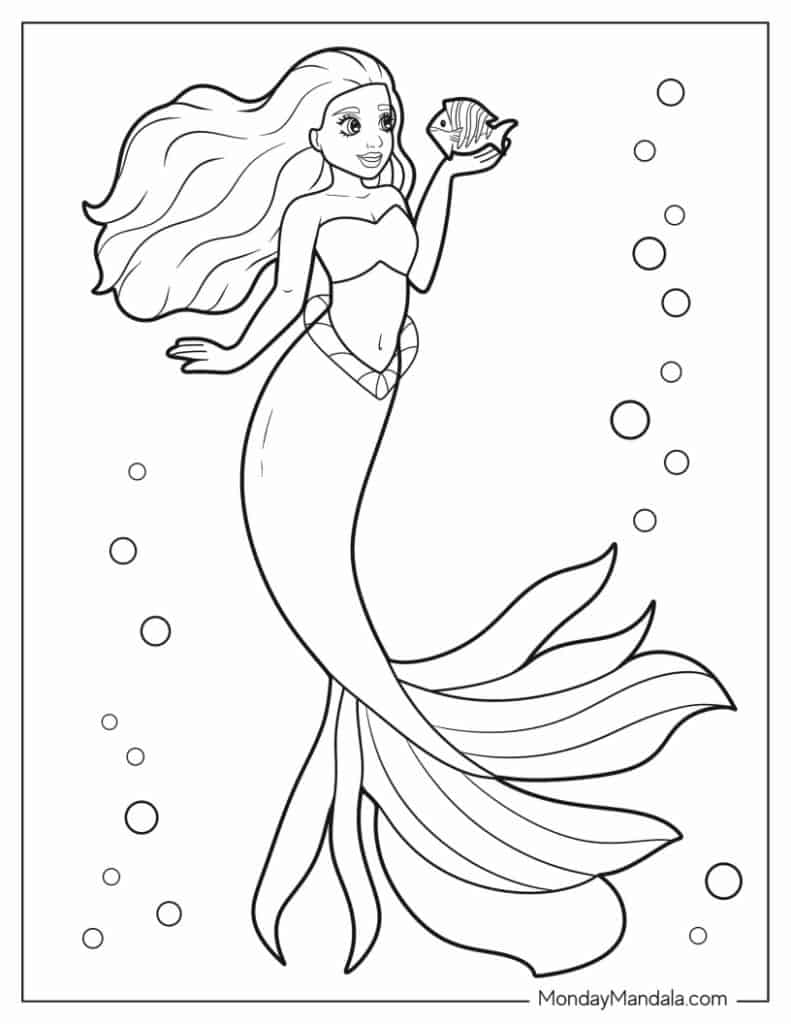 Ariel The Little Mermaid Coloring Pages 61