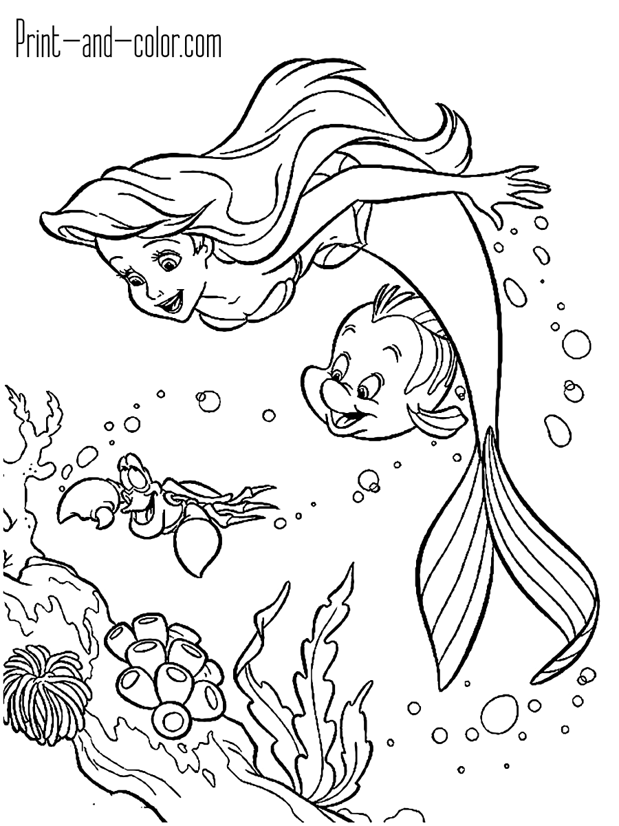 Ariel The Little Mermaid Coloring Pages 66