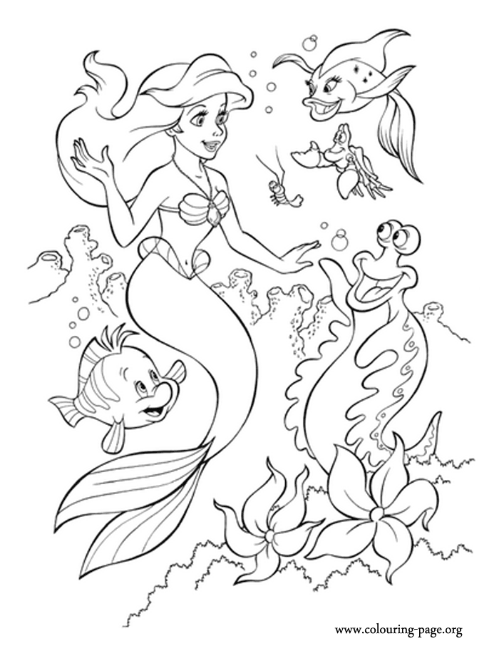 Ariel The Little Mermaid Coloring Pages 69