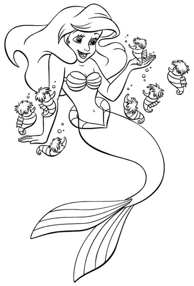 Ariel The Little Mermaid Coloring Pages 71