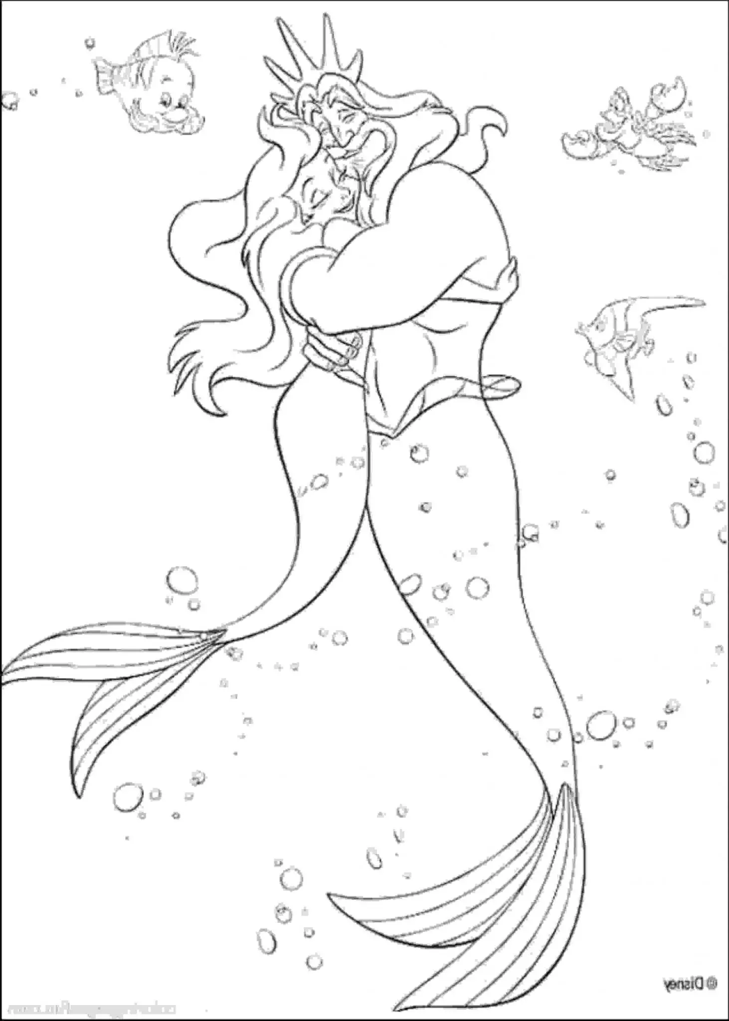 Ariel The Little Mermaid Coloring Pages 83