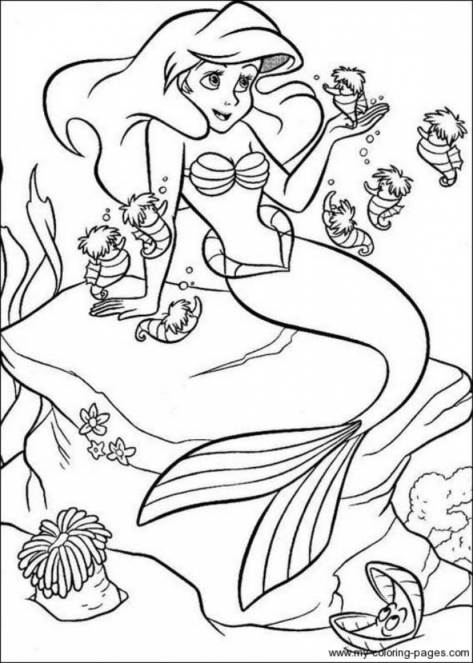 Ariel The Little Mermaid Coloring Pages 86