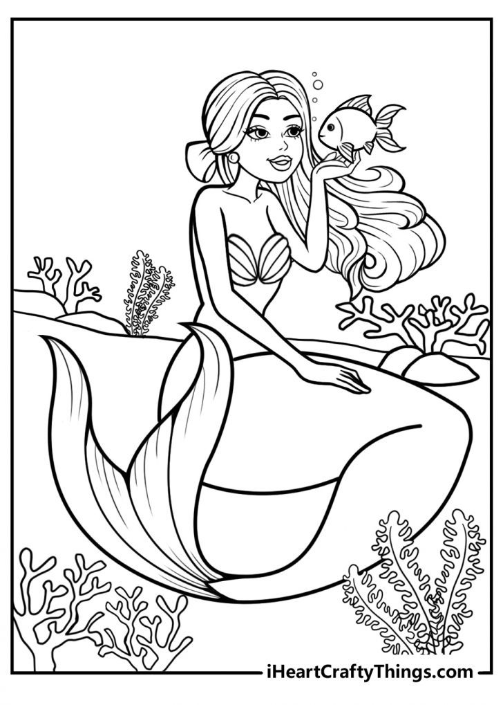 Ariel The Little Mermaid Coloring Pages 87