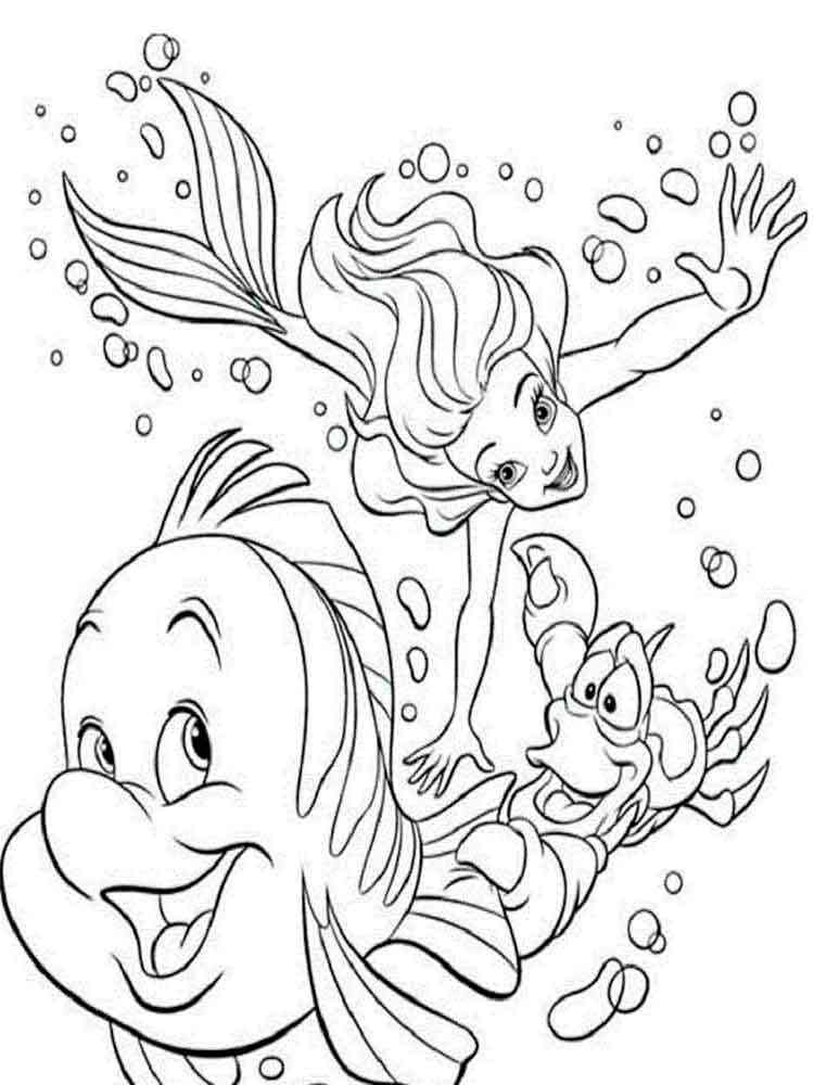 Ariel The Little Mermaid Coloring Pages 88