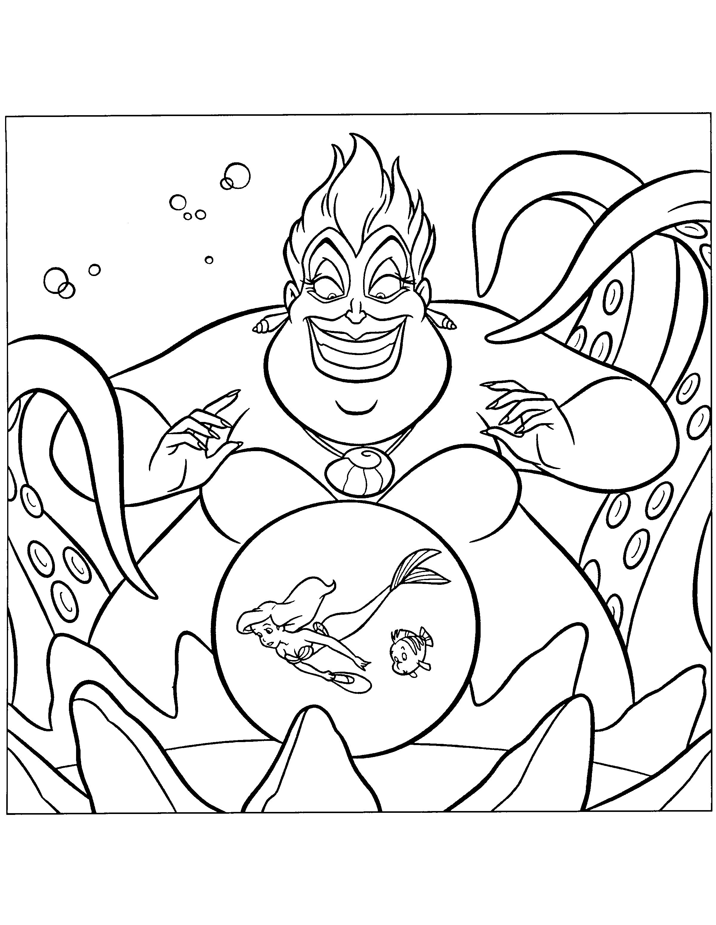 Ariel The Little Mermaid Coloring Pages 90