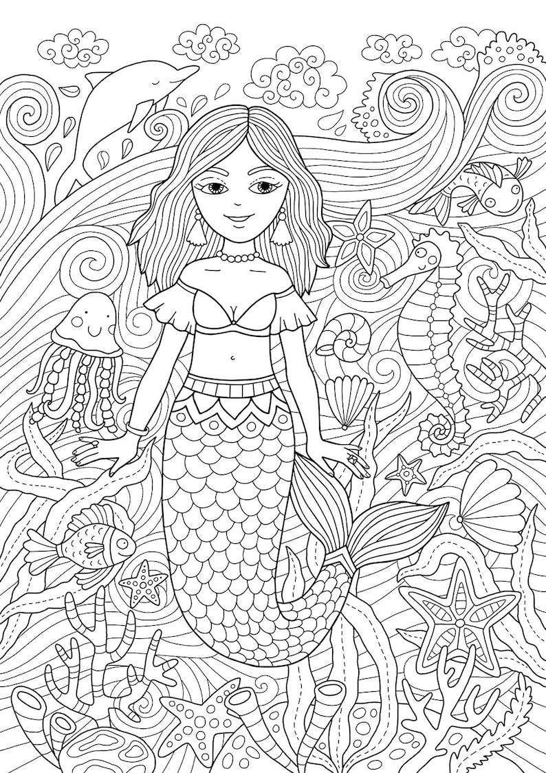 Ariel The Little Mermaid Coloring Pages 93