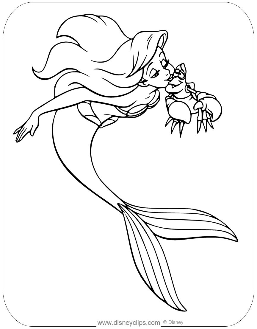 Ariel The Little Mermaid Coloring Pages 95