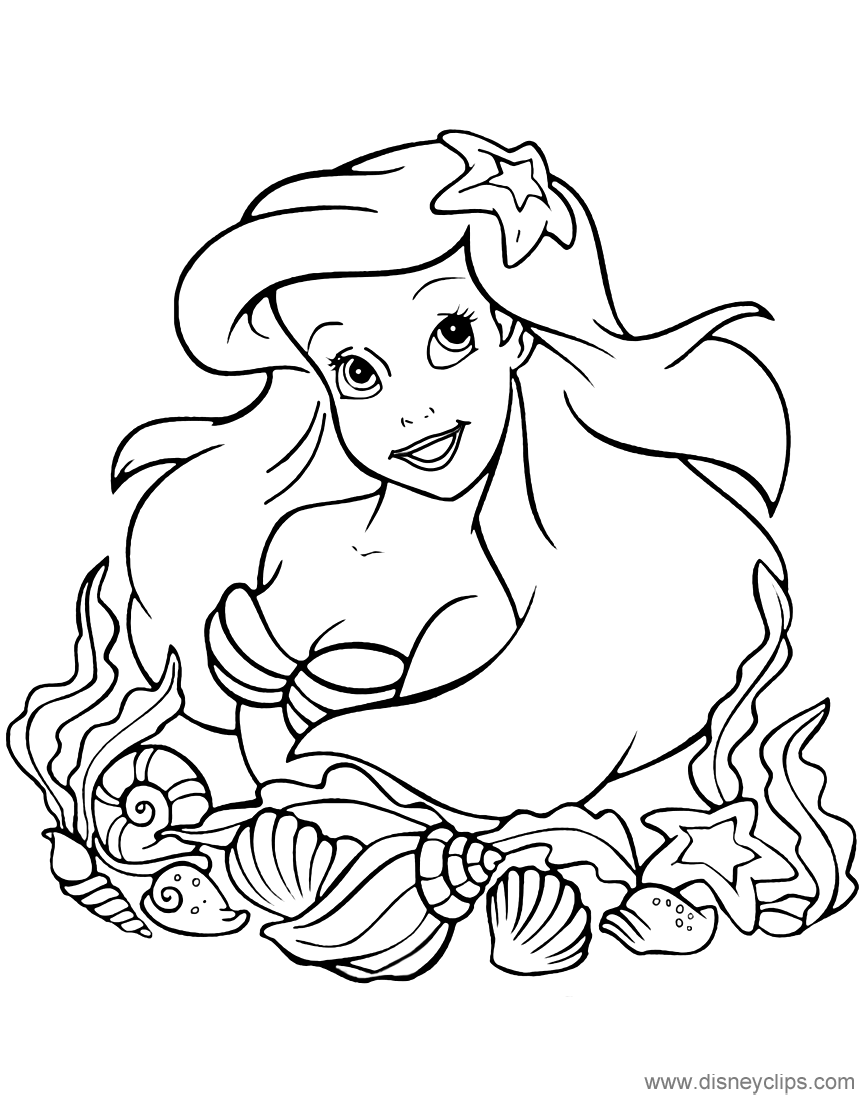 Ariel The Little Mermaid Coloring Pages 98