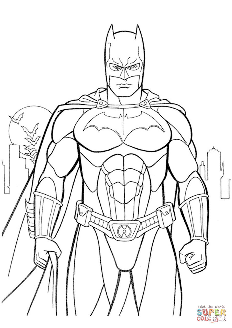 Batman Dark Knight Coloring Pages Free Printable 1