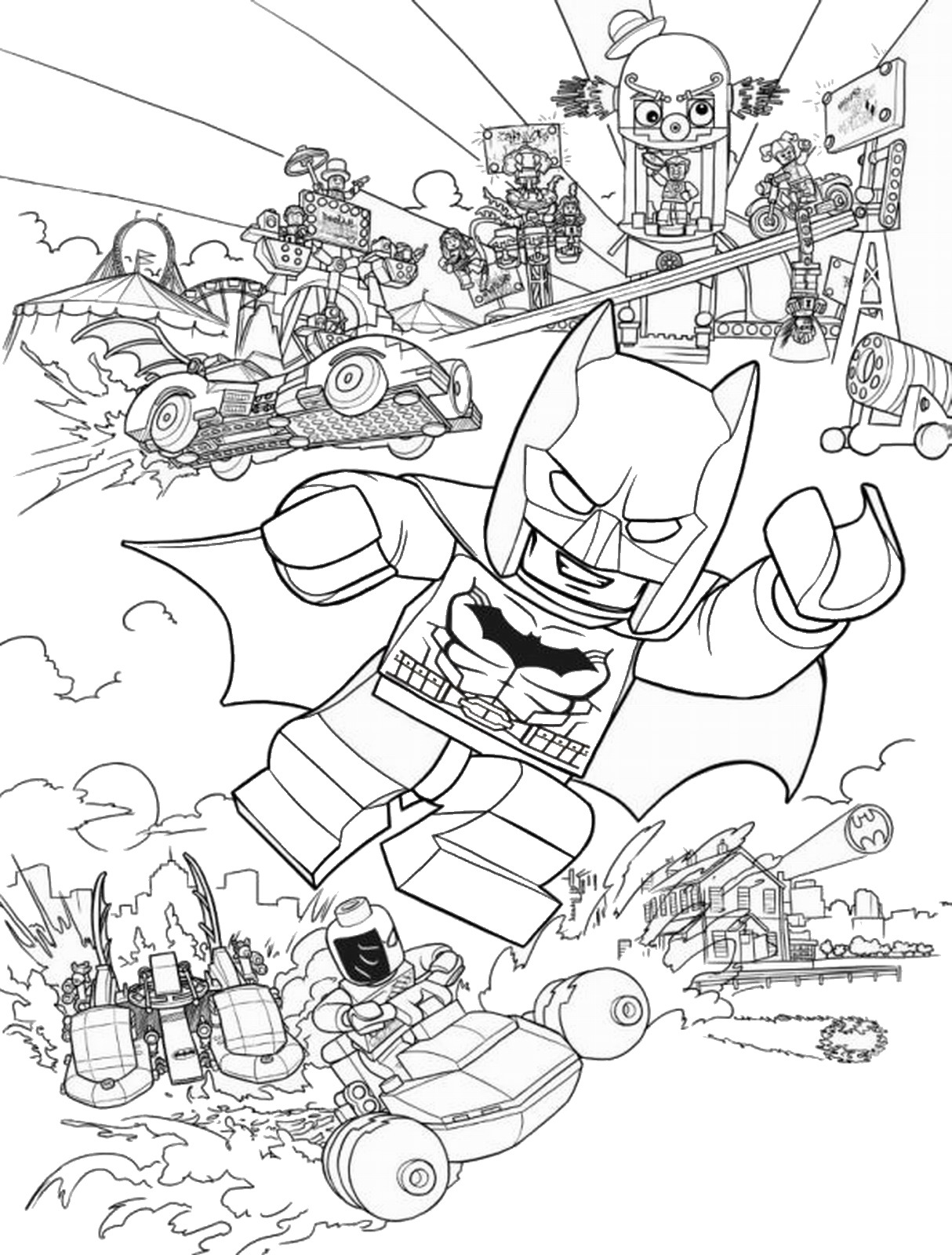 Batman Dark Knight Coloring Pages Free Printable 78