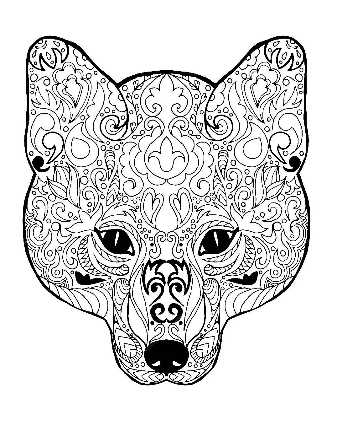 Cute Fox Coloring Pages for Kids Printable 100