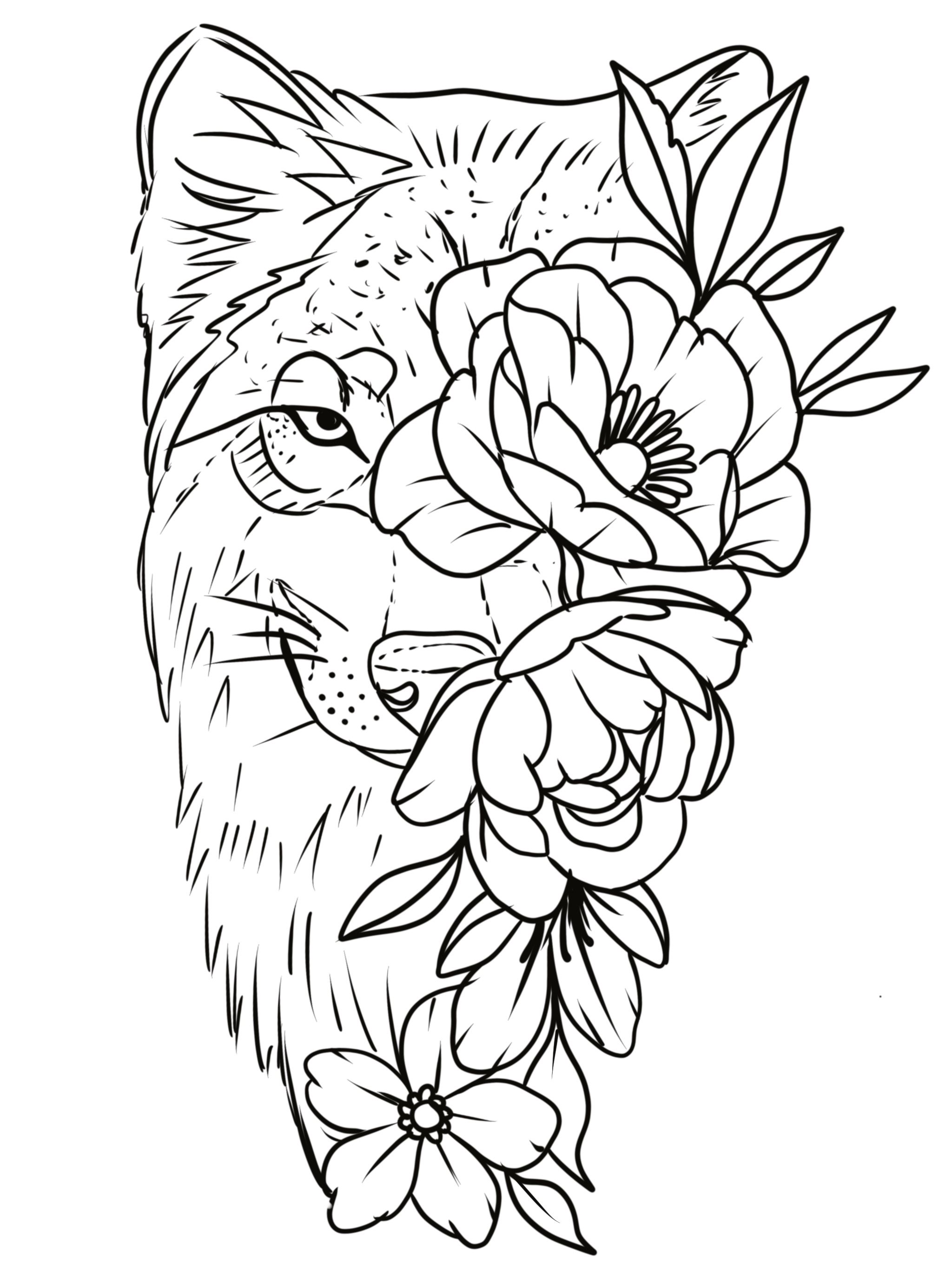 Cute Fox Coloring Pages for Kids Printable 103