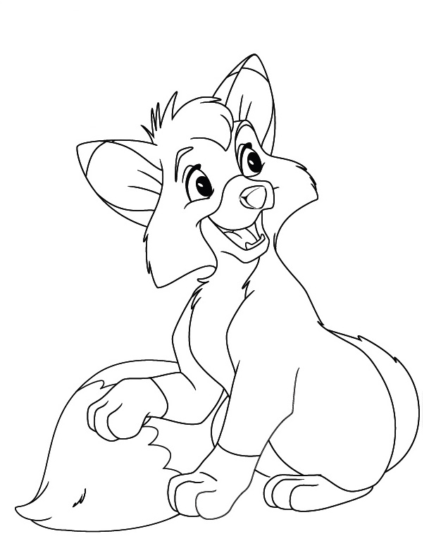 Cute Fox Coloring Pages for Kids Printable 108