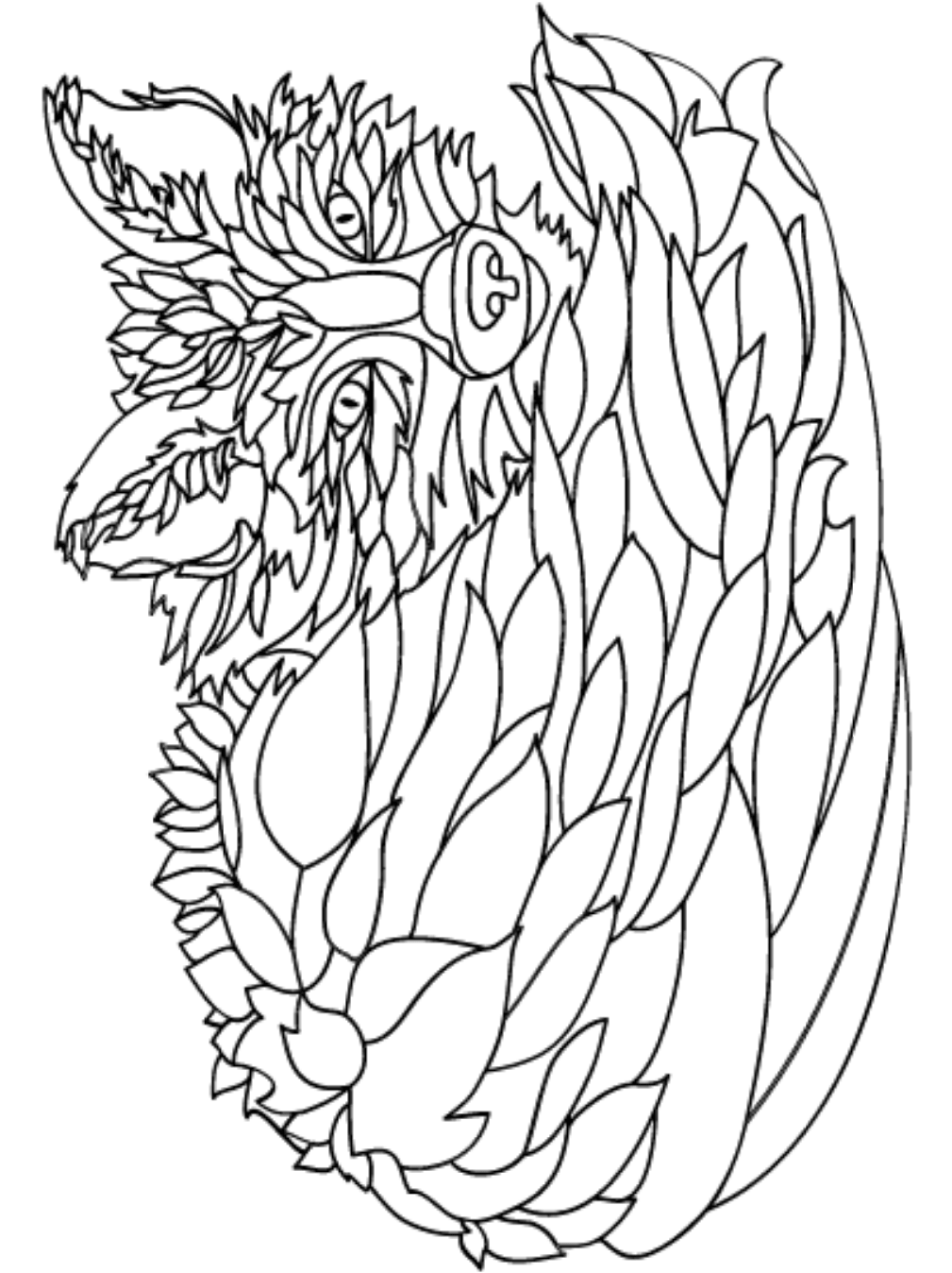 Cute Fox Coloring Pages for Kids Printable 111