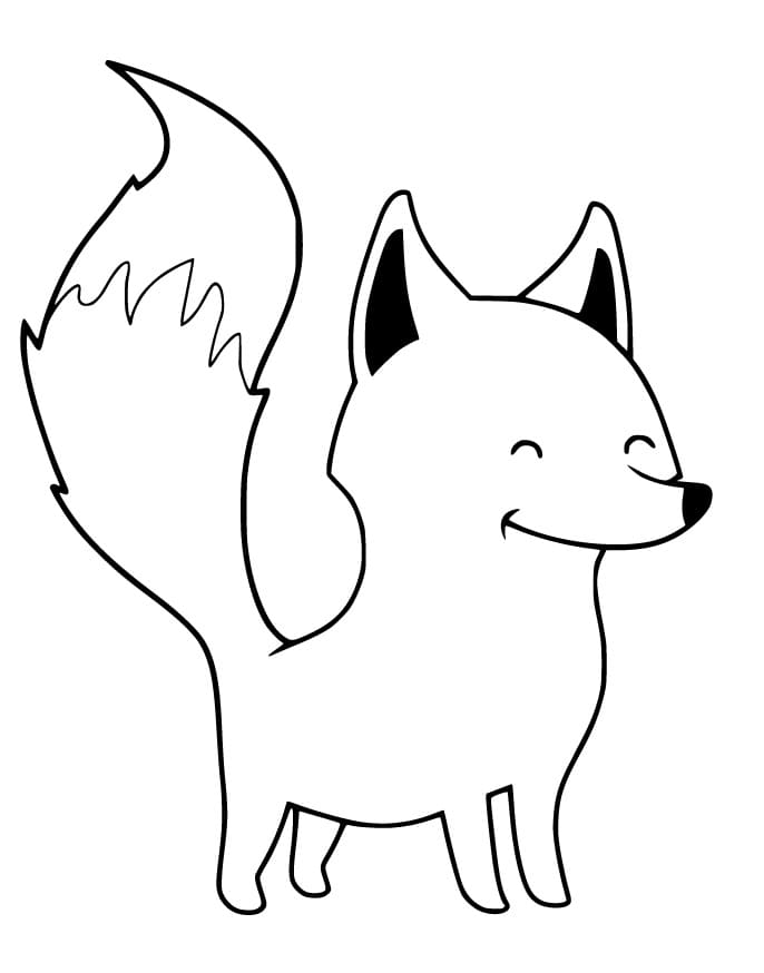 Cute Fox Coloring Pages for Kids Printable 113