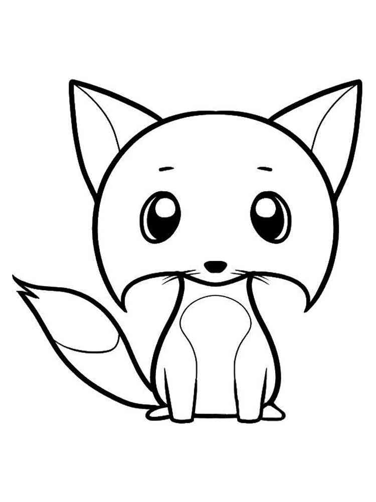 Cute Fox Coloring Pages for Kids Printable 12