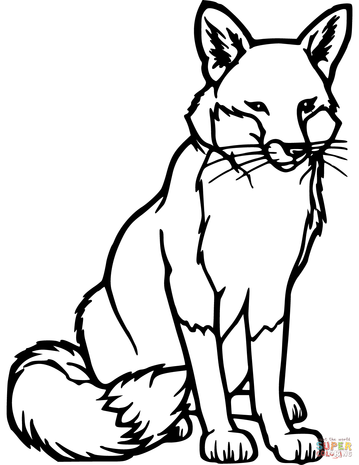 Cute Fox Coloring Pages for Kids Printable 123