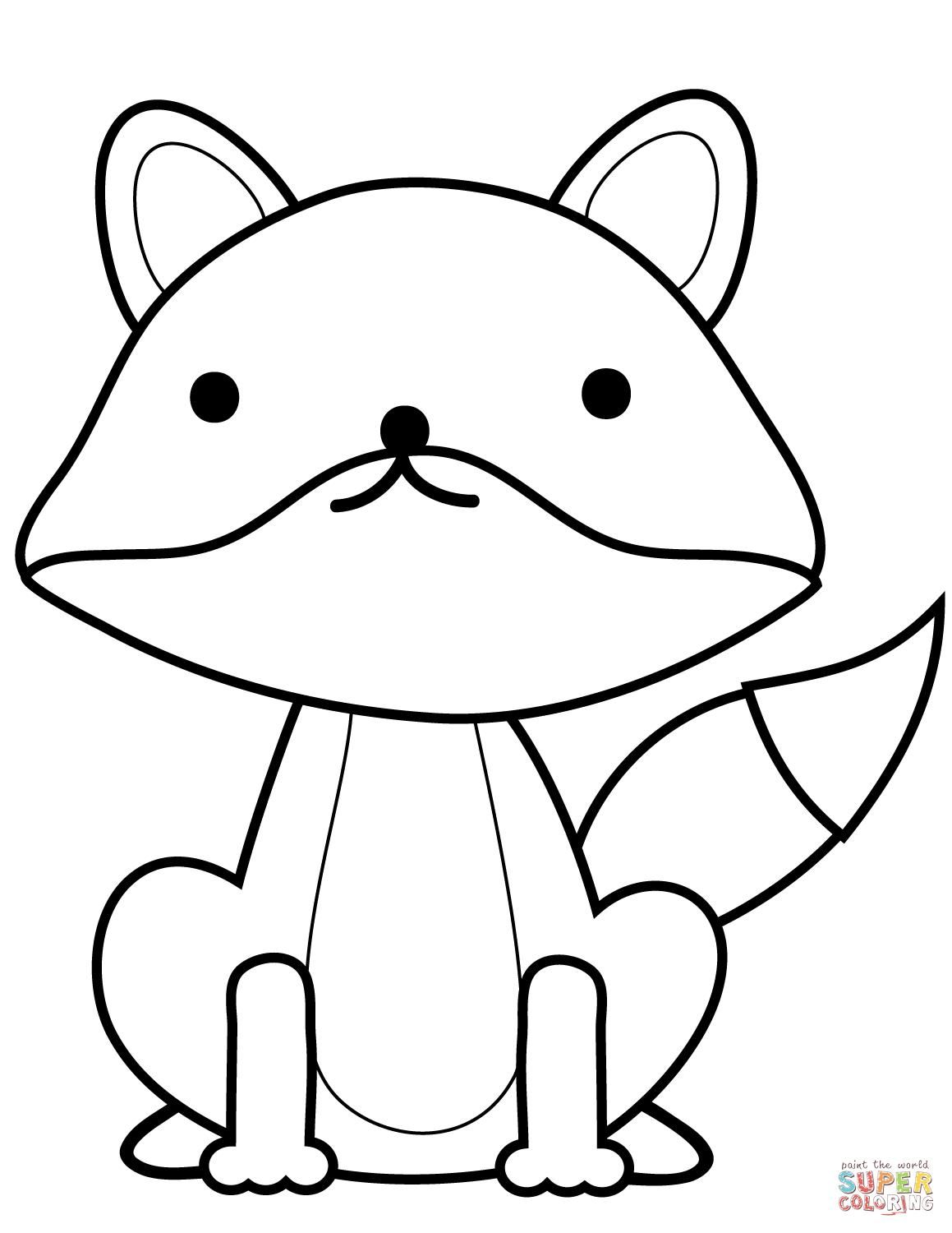 Cute Fox Coloring Pages for Kids Printable 15