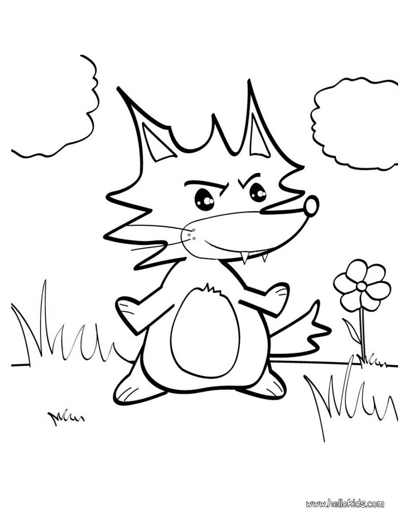 Cute Fox Coloring Pages for Kids Printable 41