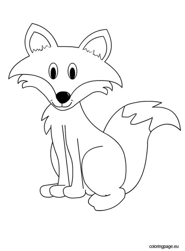 Cute Fox Coloring Pages for Kids Printable 59