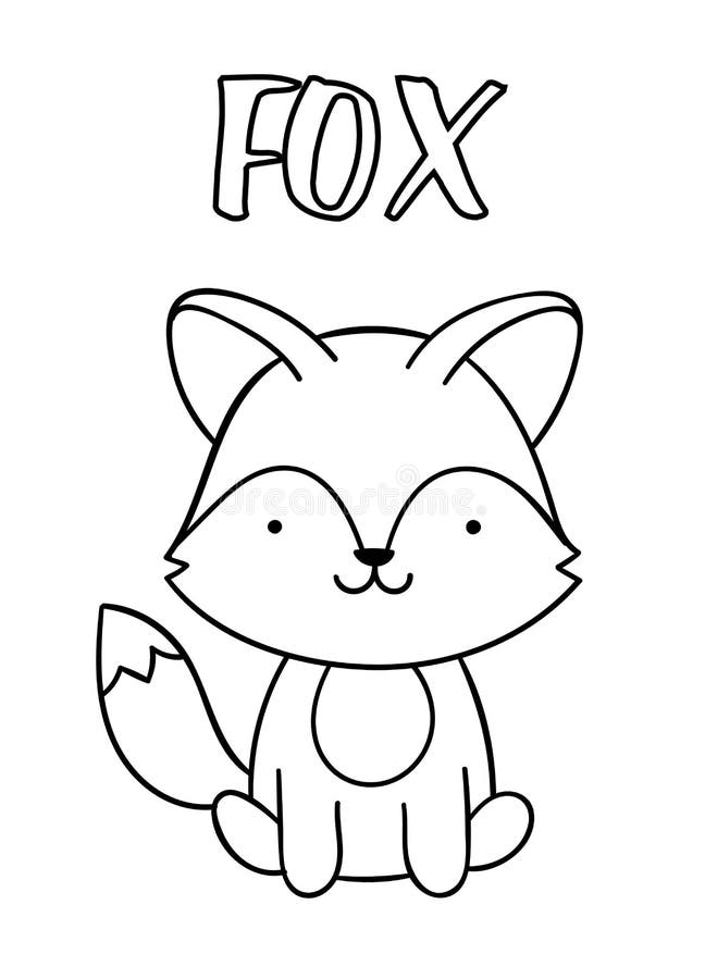 Cute Fox Coloring Pages for Kids Printable 60