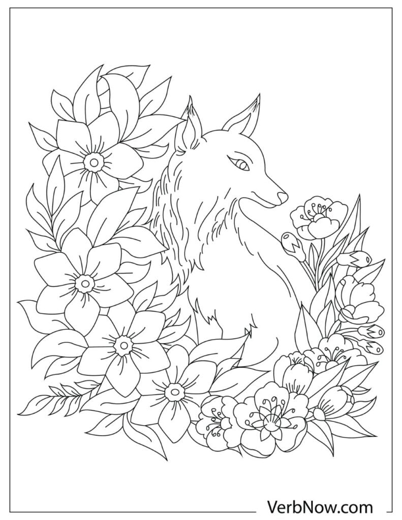 Cute Fox Coloring Pages for Kids Printable 61