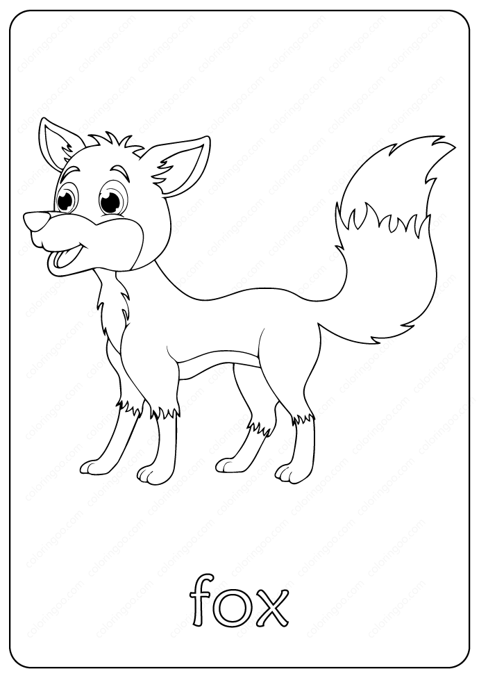 Cute Fox Coloring Pages for Kids Printable 69