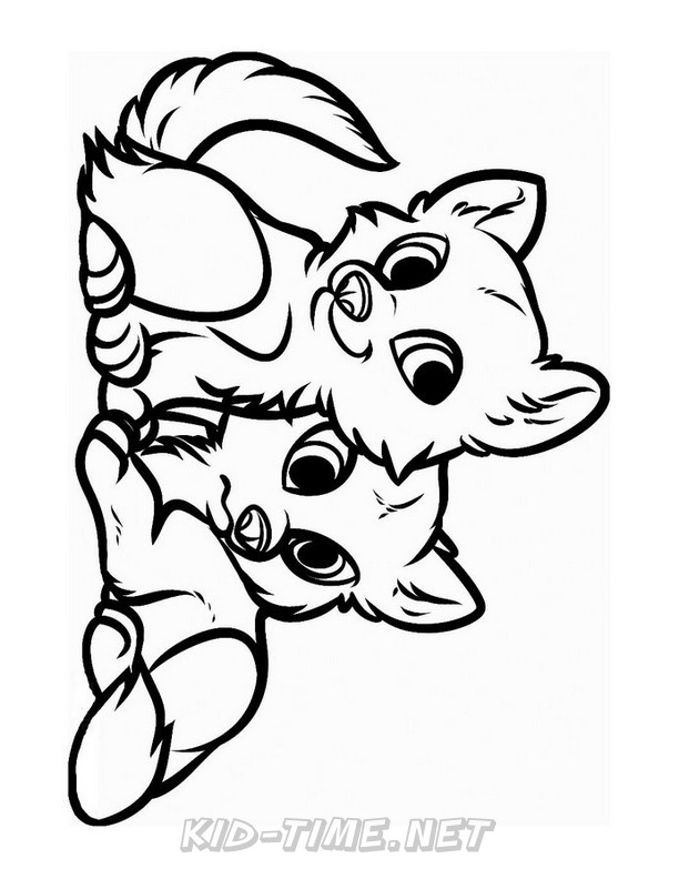 Cute Fox Coloring Pages for Kids Printable 83