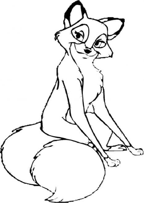 Cute Fox Coloring Pages for Kids Printable 96