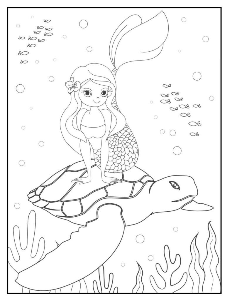 Cute Turtle Coloring Pages for Kids Printable 102