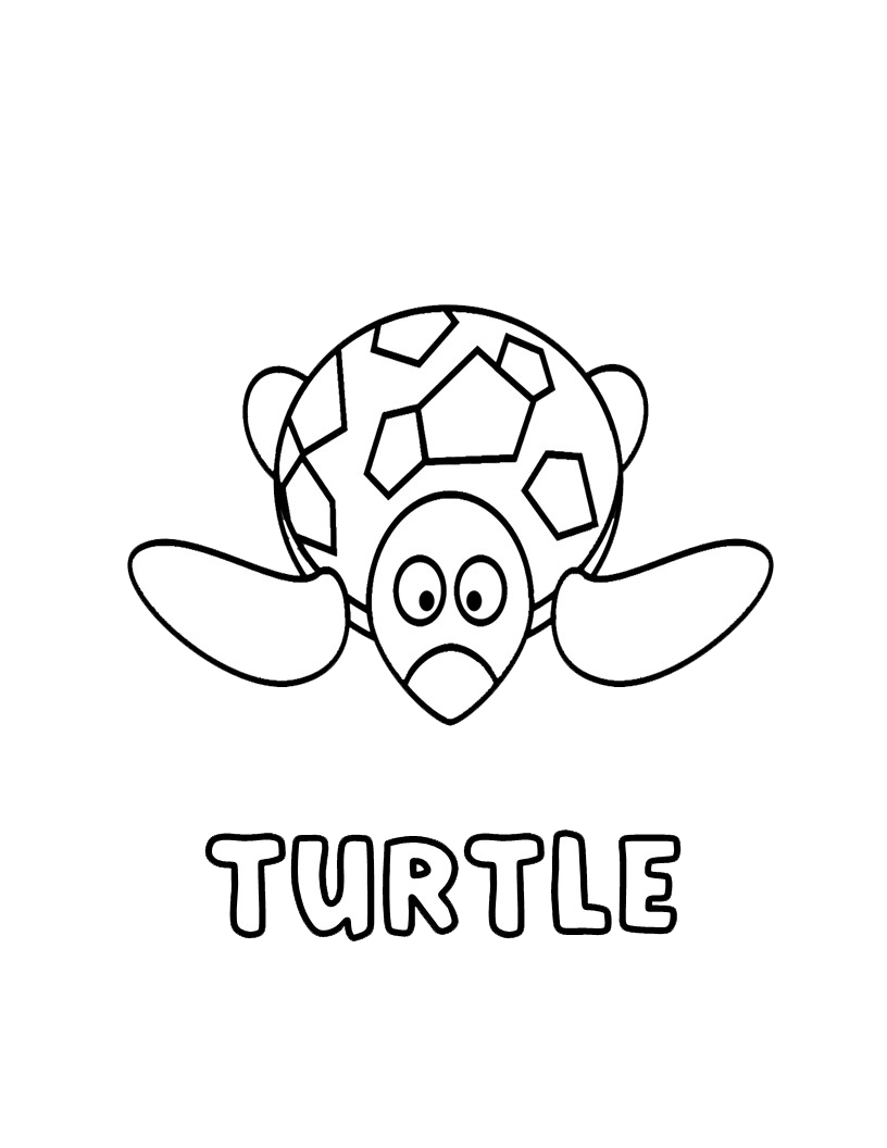 Cute Turtle Coloring Pages for Kids Printable 135