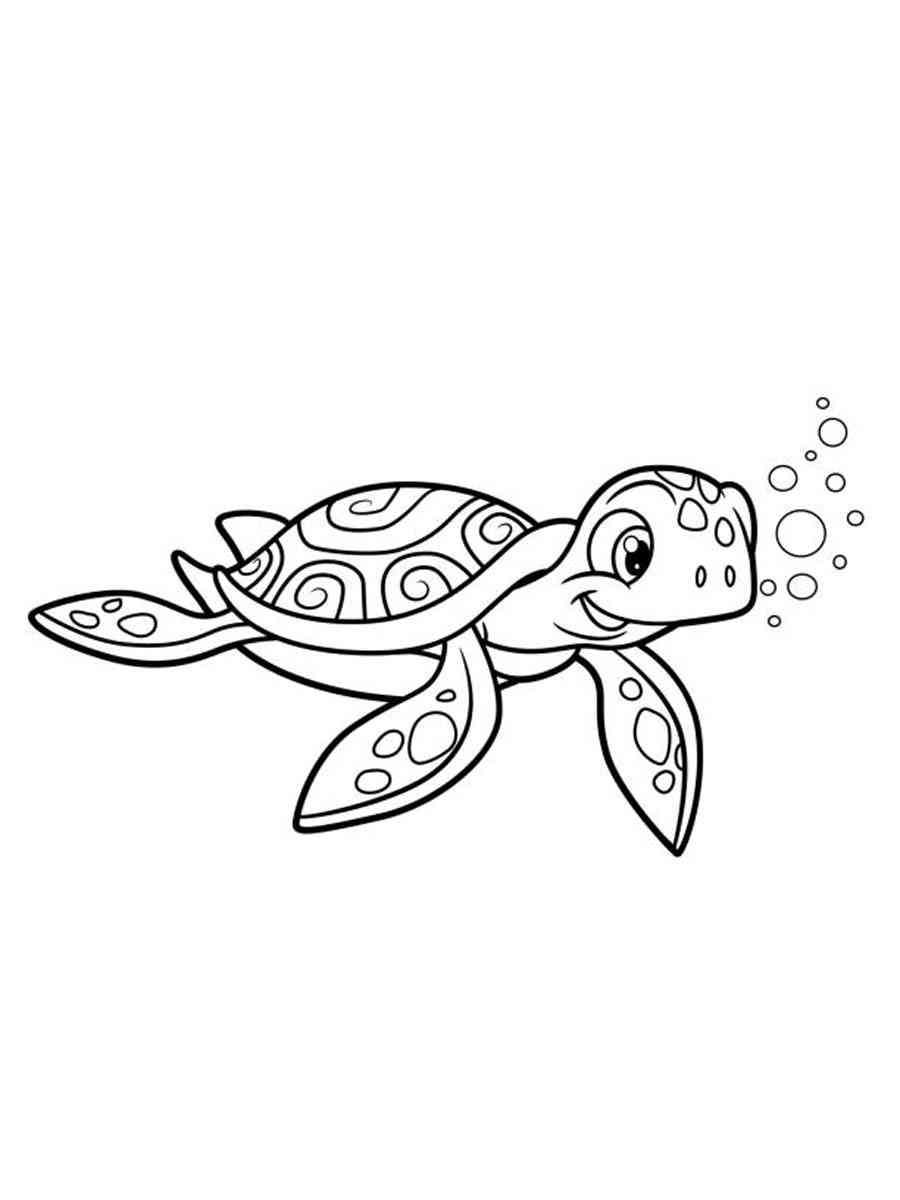 Cute Turtle Coloring Pages for Kids Printable 142