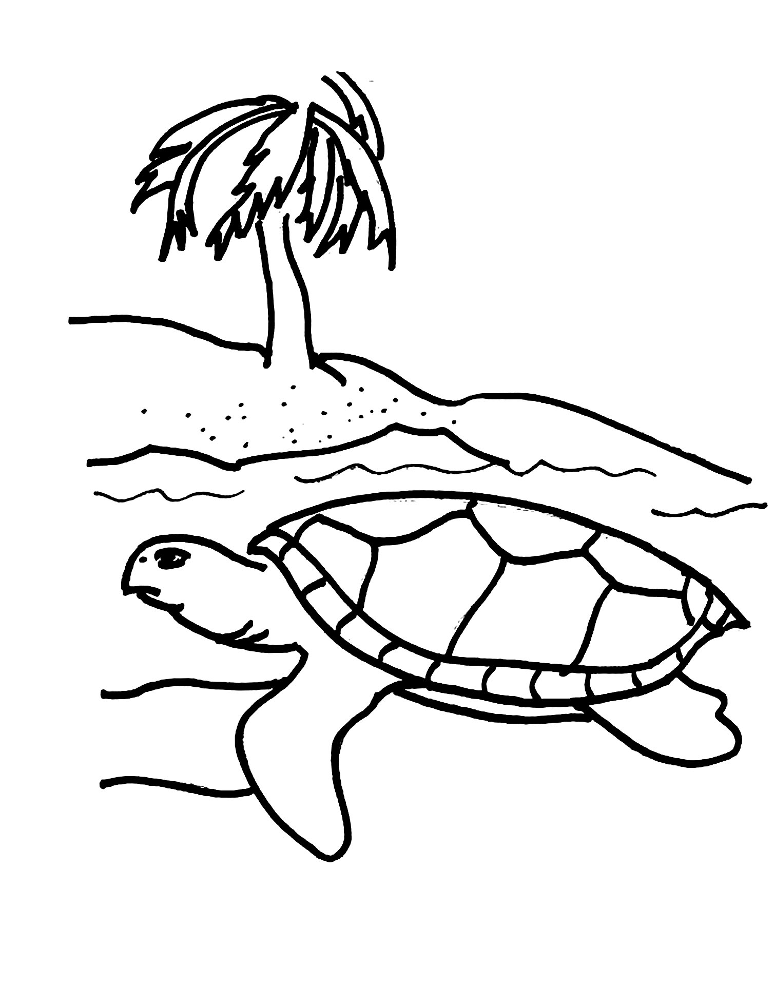 Cute Turtle Coloring Pages for Kids Printable 147