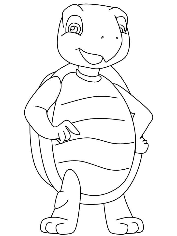 Cute Turtle Coloring Pages for Kids Printable 155