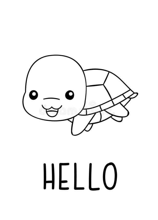 Cute Turtle Coloring Pages for Kids Printable 158