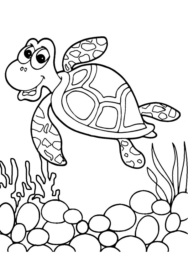 Cute Turtle Coloring Pages for Kids Printable 18