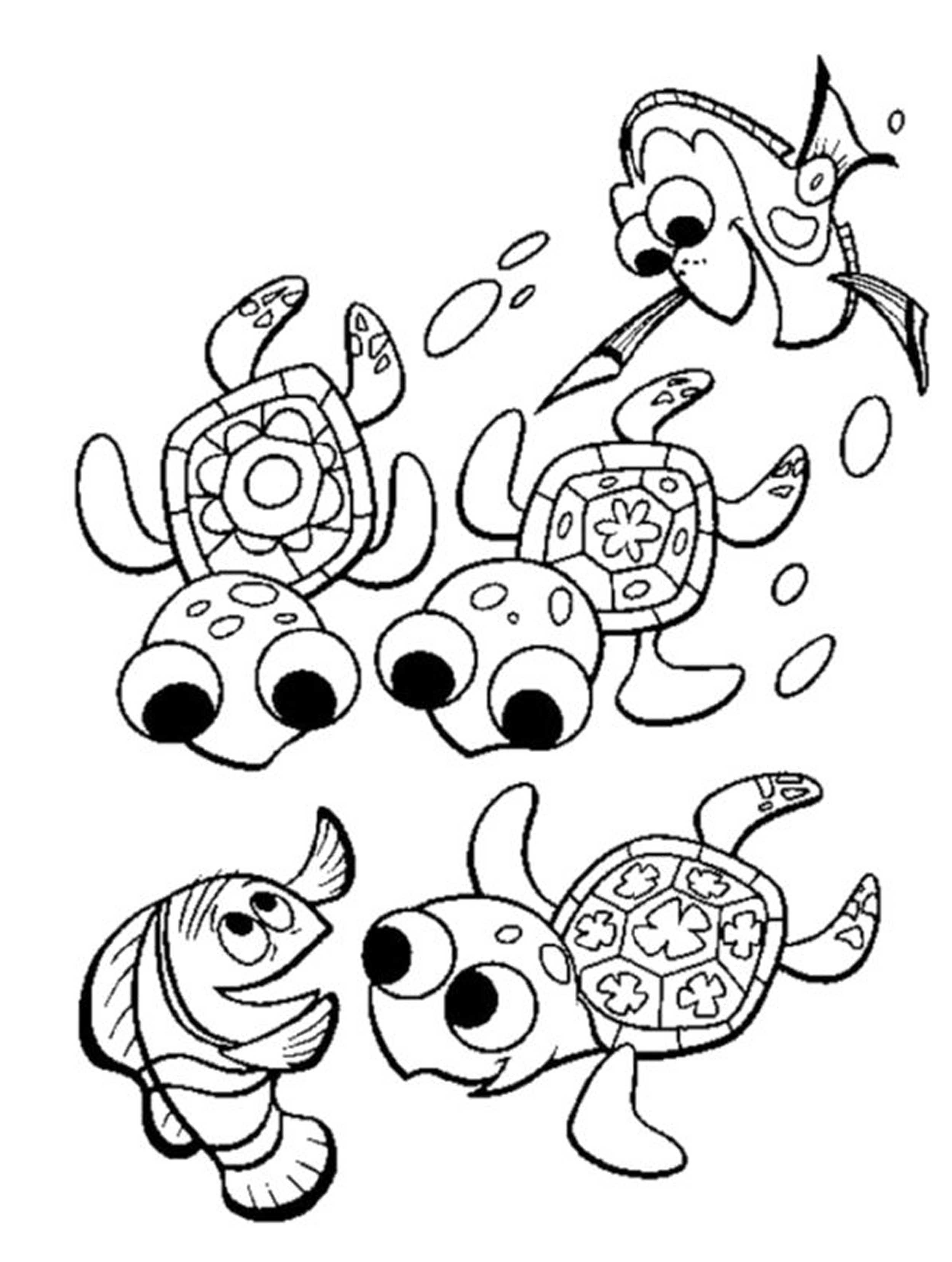 Cute Turtle Coloring Pages for Kids Printable 19