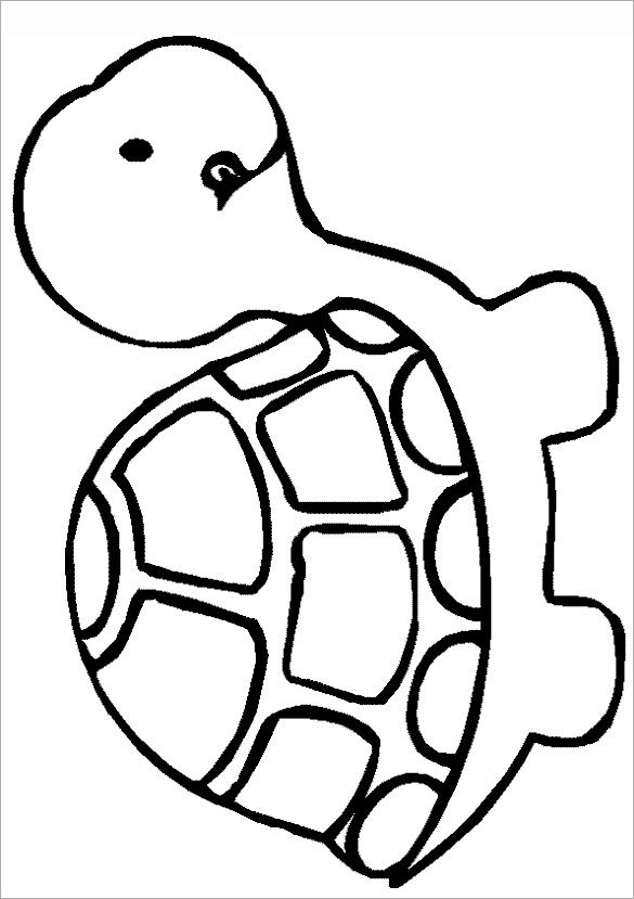 Cute Turtle Coloring Pages for Kids Printable 23